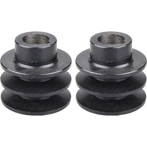 Lot de 2 poulies à courroie 19 mm/20 mm alésage 54/56 mm de diamètre poulie à double rainure pour moteur 168F 170F poulie moteur de rechange (1/4)