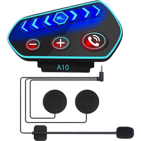 Écouteurs sans fil Bluetooth pour moto, intercom mains libres (1/5)