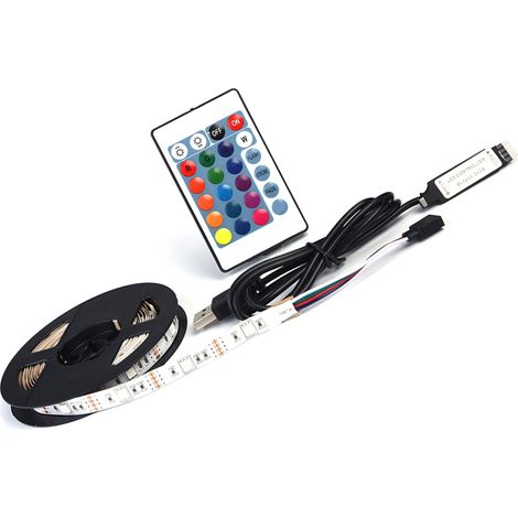 Bandeau LED Flexible RGB SMD 5050 USB 5V DC pour Eclairage Fond TV 2m 60 LED (1/5)