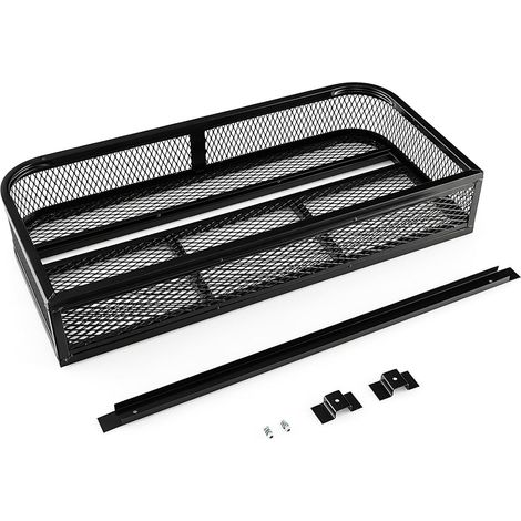 Goplus – Panier de rangement avant pour VTT – Cadre en métal enduit de poudre – Maille anti-eau – Charge 25kg – Installation rapide avec vis