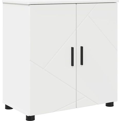Cabinet de salle de bain avec stockage Blanc 61 x 35 x 64 cm CFW447983 (1/5)