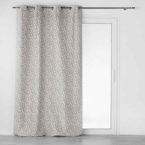 Rideau à Œillets Imprimé "Vilanelle" 140x260cm Gris (1/5)