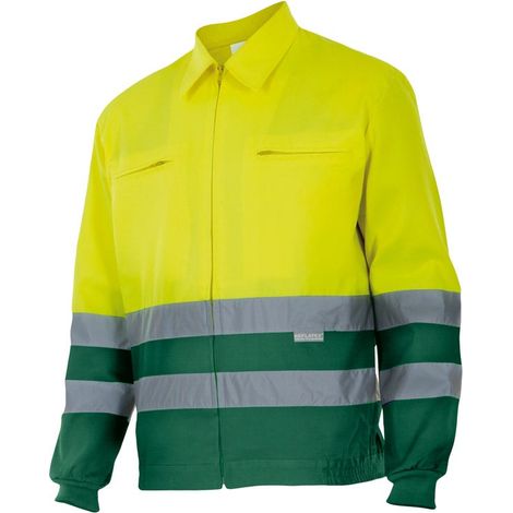 Cazadora Bicolor Alta Visibilidad VERDE/AMARILLO FLÚOR XXL