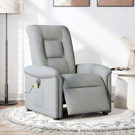 Maison Exclusive - Sillón reclinable de masaje eléctrico tela gri