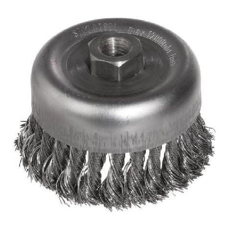 BROSSE COUSSIN TORSADÉE Ø 60 mm FILETAGE M14