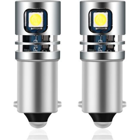 PA 2 pièces BA9S 53 T4W ampoule LED 12V 5 LEDS 3030 6000K blanc pour voiture carte éclairages feux côté marqueur feu clignotant feu arrière plaque d'immatriculation lumière (1/4)