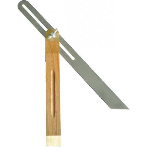 SOFOP TALIAPLAST - Fausse équerre à coulisse 25cm talon bois + laiton