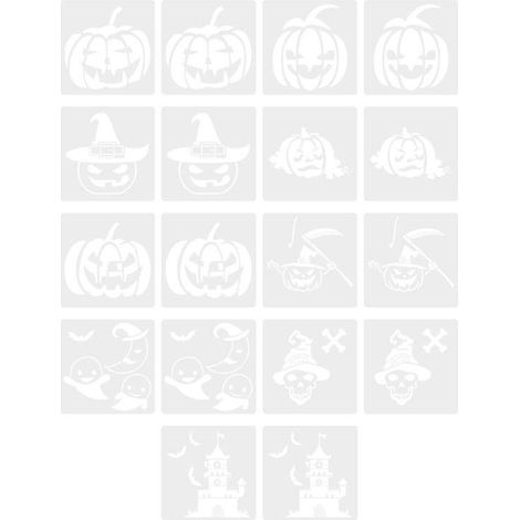 18-teilige DIY-Vorlage für Halloween-Dekorationen