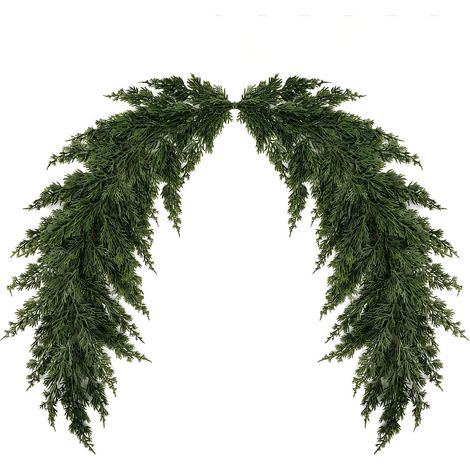 JSSEVN - Guirlandes De NoëL Artificielles en Pin, 120cm Guirlandes Fleurs Artificielles, Guirlande De CèDre Au Toucher RéAliste, décoration d'intérieur (1/5)