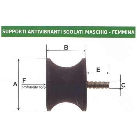 Supporto antivibrante maschio - femmina UNIVERSALE 004108