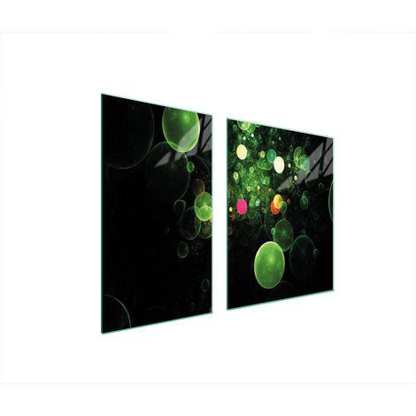 Assiette en verre et planche à découper 100x52 bulles (1/5)