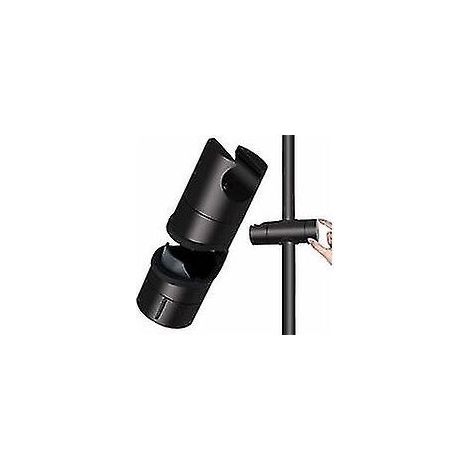 Support de pommeau de douche universel noir pour barres de douche de 18 à 25 mm, en ABS massif renforcé, version améliorée, noir mat (1/5)
