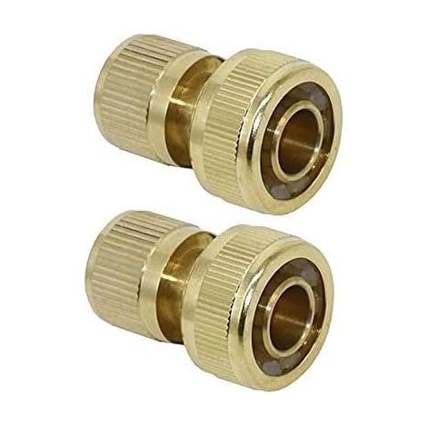 19 mm (3/4") Messing-Schlauchverbinder, Schnellkupplung für Gartenschläuche (2er-Pack) - A2 (1/5)