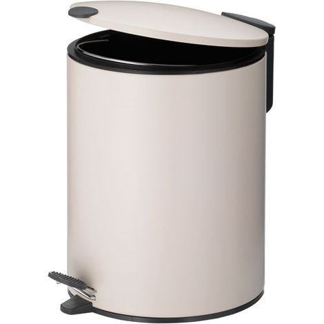 Abfalleimer 5 l Beige - Mattschwarz - Kela