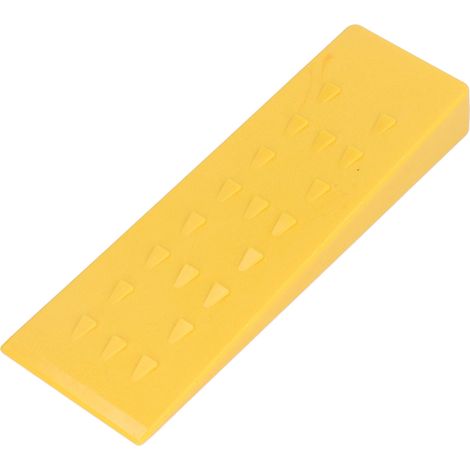 Coin d'abattage 25 cm en plastique ABS pour fendre le bois, couper des arbres, tronçonneuse, outils de bûcheronnage, jaune (1/5)