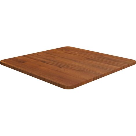 vidaXL Square Table Top Dark Brown 50x50x1,5cm Treated Solid Wood Oak
