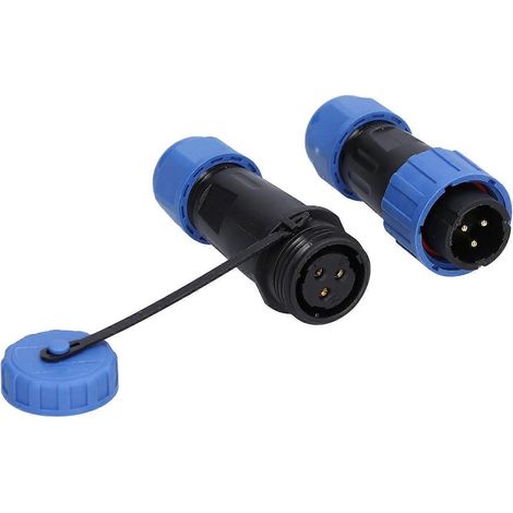 IP68 wasserdichte Steckdose, 3-poliger Luftfahrt-Stromanschluss, Industriekabeladapter, 250 V, 10 A