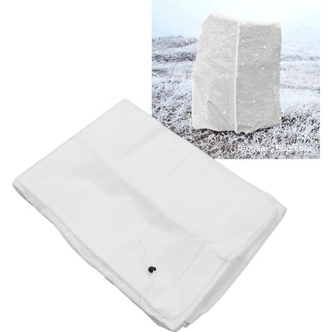 Housse de protection contre le gel pour plantes et arbres, idéale pour les protéger du froid, du gel et des insectes en hiver. Housse en tissu non tissé, blanche, 80 × 100 cm. (1/5)