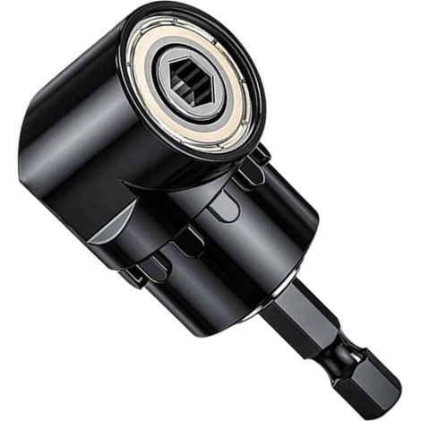 105° Tournevis Porte-Adaptateur ,Perceuse d'angle droit,Visseuse d'angle,Porte-embout d'angle multifonctionnel avec porte-embout magnétique 1/4",Adaptateur d'embout pour le perçage d'espaces étroits (1/5)