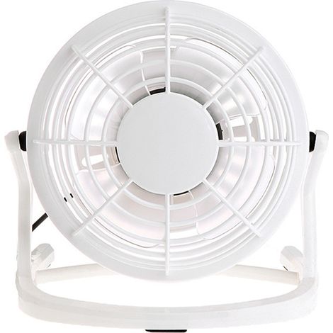 1 Mini ventilateur, métal, flux d'air puissant, angle 360°, USB, bureau, maison, voiture (1/5)