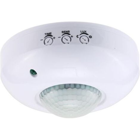 1PC Capteur de présence à Montage au Plafond,Interrupteur à détecteur de Mouvement PIR 220-240V,Interrupteur de lumière à détecteur de Mouvement Haute sensibilité,Plage de détection 6m à 360° (1/5)