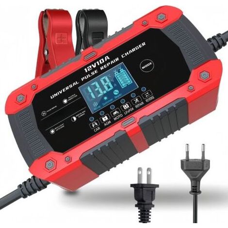 12 V 10 AChargeur de batterie lithium-fer-phosphate 14,6 V 10 A, chargeur 12 V 10 A, chargeur de moto, chargeur de batterie de voiture (1/4)
