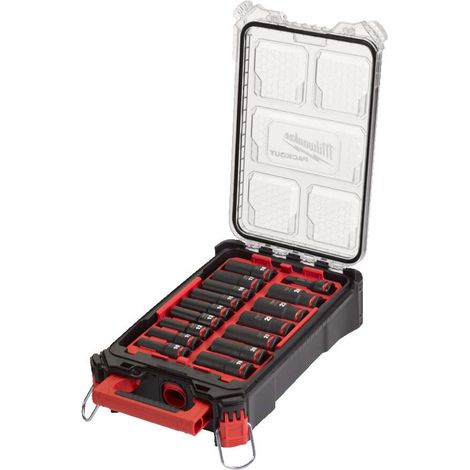 Milwaukee 4932480943 - 1/2 PACKOUT 16pcs. Impact Socket Set (1/4)