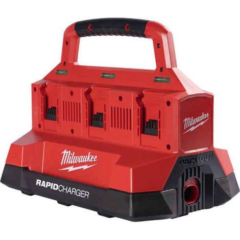 Milwaukee M18 PC6 Caricabatterie rapido per sei batterie USB A (1/5)