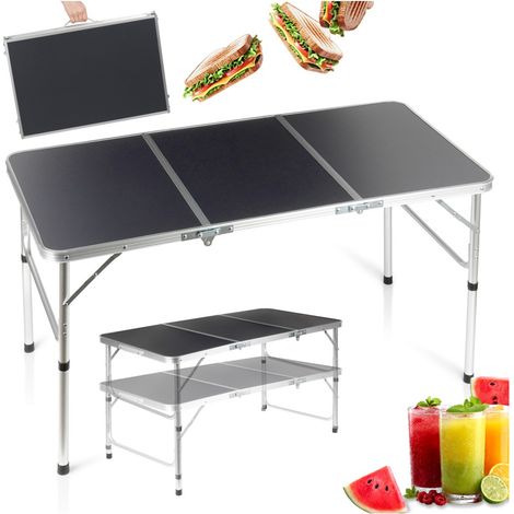 Touristentisch, klappbarer und ausziehbarer Camping- und Gartentisch 2-in-1 120x60 (1/5)