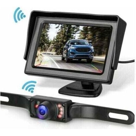 Kit de caméra de recul sans fil pour voiture/camionnette/pick-up/camping-car, moniteur 4,3 pouces, système de recul