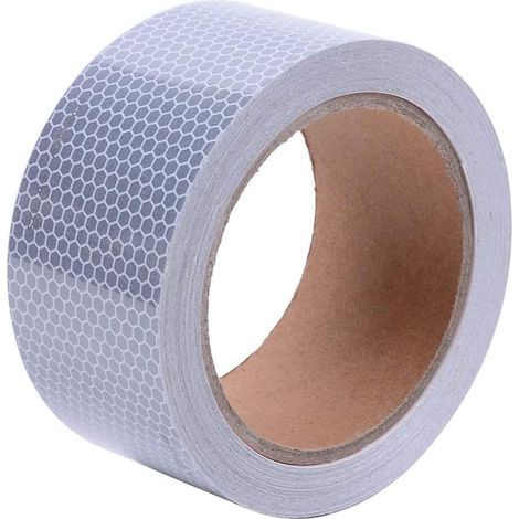 5cm x 3m Ruban Réfléchissant, Ruban D'avertissement de Sécurité Marine Argent étanche, Film Adhésif Sensible à La Pression de Qualité pour Automobile, Vélo, Camion, VR (1/5)