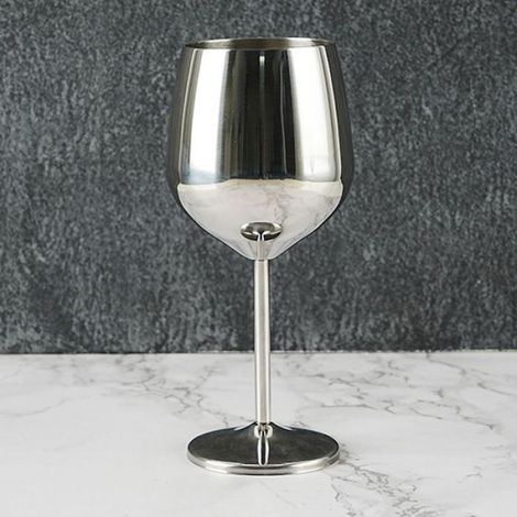 Verres À Vin - Acier Inoxydable 500 ml - Incassables - Lave-Vaisselle - Boîte Cadeau (1/5)
