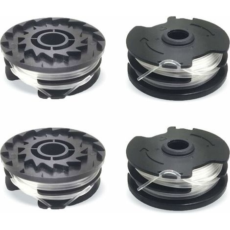 4pcs bobines de Fil de Rechange pour LIDL Parkside, Fil de Nylon de Rechange pour Coupe-Bordures LIDL Parkside, Coupe-Bordures PRTA 20-Li A1,B2,C3,PRT 550 A1,A3,PRT 300 A1-2 x 4 m 1,6 mm- (1/4)