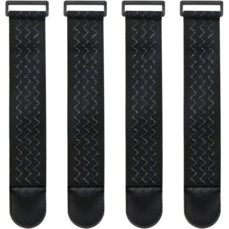 Sangle Elastique avec Silicone Antidérapant - Attache Cable Fermoir Réutilisable Polyvalents Organisateur Rangement pour des Rallonges Câbles Cordes Tuyaux D’arrosage Vélos Bagages, 4 Pièces (1/4)