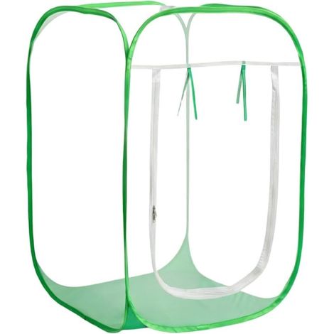 Housse pop-up anti-insectes pour plantes, légumes et fruits, bords verts, 60x60x90 cm. (1/5)