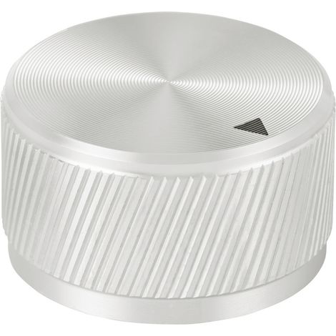 TRU COMPONENTS TC-11613820 Drehknopf mit Knopfmarkierung Silber (Ø x H) 30 mm x 17 mm Aluminium 1 S (1/4)
