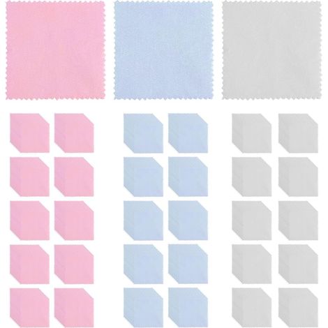 Lot de 300 chiffons de nettoyage pour bijoux, 8 cm, tissu doux pour argent sterling, or, laiton, argenterie, pièces de monnaie, montre (1/5)