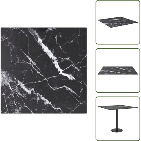 Dessus de table noir 50x50 cm 6 mm verre trempé design marbre - Dessus De Table - Plateau De Table - Verre Trempé - Design Marbre - Table À Manger (1/5)