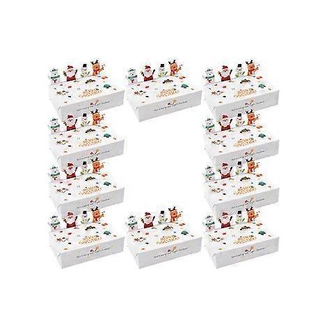 10 Stück Weihnachtsfest-Süßigkeitenboxen, Geschenkverpackungsboxen, kleine Geschenkboxen, Papierboxen für festliche Leckereien (1/2)