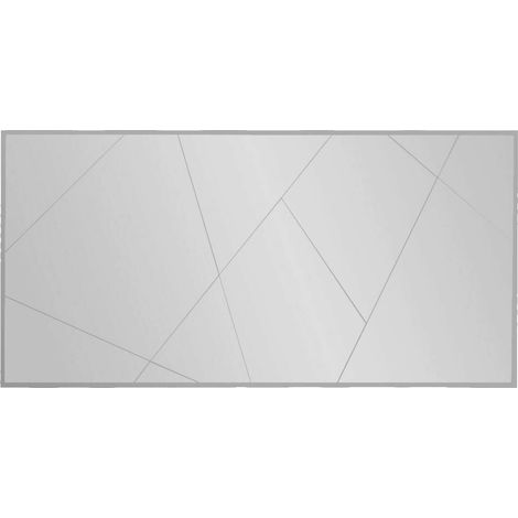 Dmora - Specchio Corallo, Specchiera, Articolo d'arredo a muro, Decorazione con specchio, 120x2h60 cm, Bianco