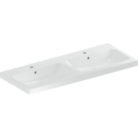 Geberit iCon Light Doppelwaschtisch, 120 cm x 48 cm, mit 2 (1/6)