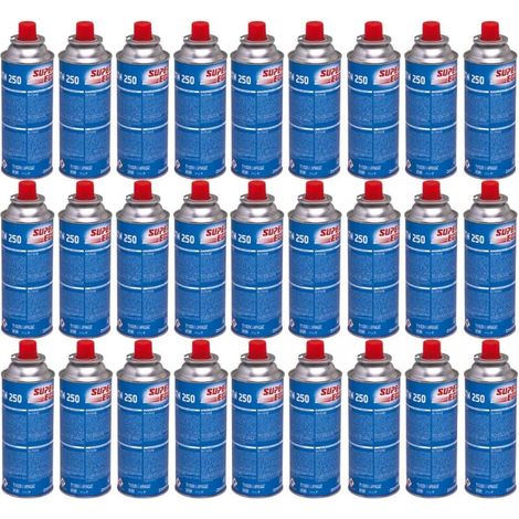 28 Cartucce di gas butano SuperEgo da 220 g per fornelli, cartucce di gas da campeggio, bombole