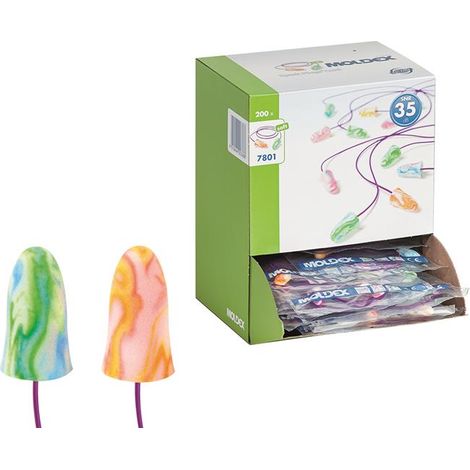 Disposable Earplugs with Cord, Spark Plug Design, 35 dB Noise Reduction – MOLDEX
