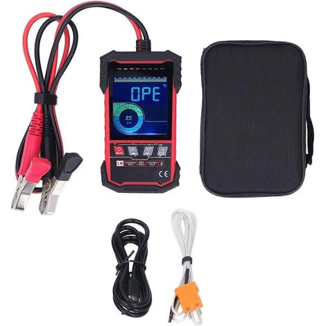 12V/24V-Batterietester mit Farbbildschirm, Batterielastanalysator, Ladekapazitätsdetektor für Kfz-Batterien