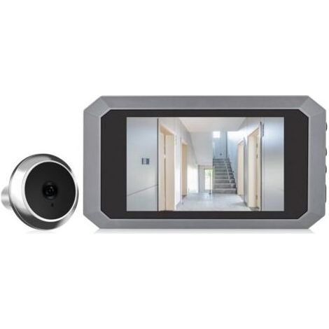 Judas de porte d'appartement de 3,97 pouces, visionneuse numérique LCD 2MP, moniteur couleur infrarouge 1080p à 120 degrés, batterie intégrée de 1400 mAh, rechargeable de type C (1/5)