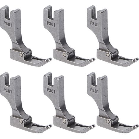 Lot de 6 pieds-de-biche pour fermeture éclair, en acier inoxydable, universels, pour machines à coudre industrielles. Accessoires (1/5)