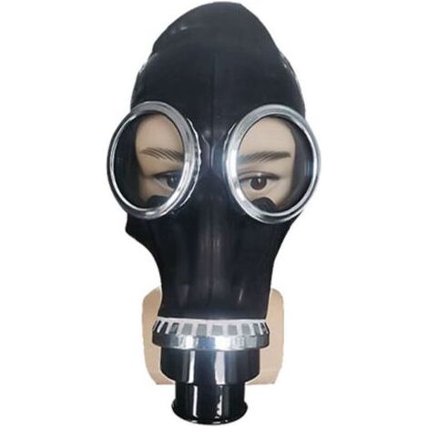 Masque à gaz fantôme en caoutchouc gris, protection intégrale du visage, masque à gaz entièrement fermé à l'ancienne (1/3)