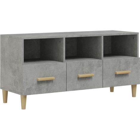 Mobile TV multimediale scaffale per televisione televisore buffet sala da pranzo soggiorno camera da letto 102 x 36 x 50 cm pannelli compositi grigio 020025596