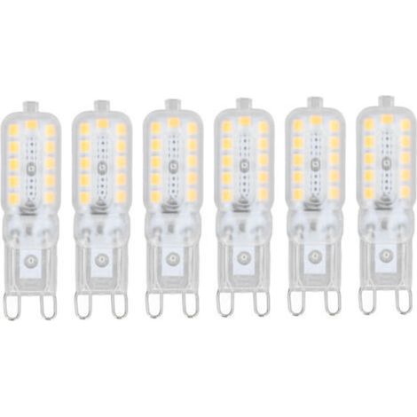 G9 LED Dimmable Warm White G9 LED Bulb 5W Halogen Light G9 LED Lamp 360° Wide Beam Angle 22 2835 SMD,6pcs (1/5)