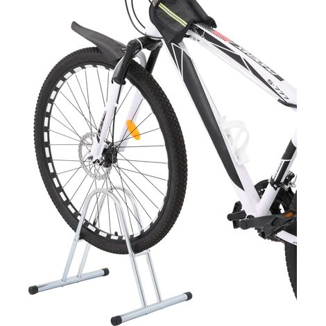 Support de vélo au sol autoportant pour 1 vélo acier galvanisé CFW55423 (1/5)